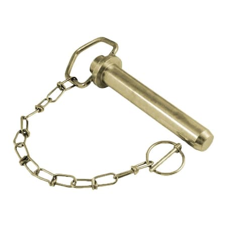 Heritage Industrial Hitch Pin Square Handle, 1"x4-3/4", Chain HPL-1000-4750S